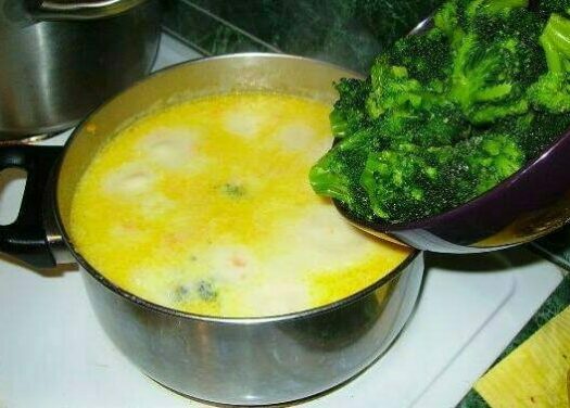 Диетический сырный суп