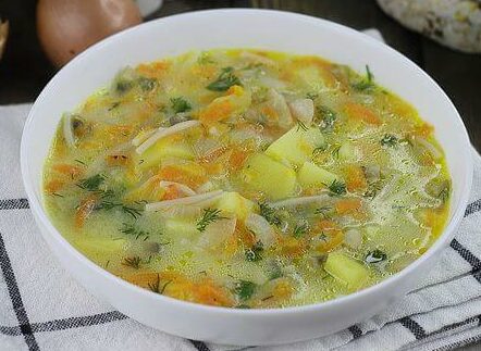 Суп с шампиньонами